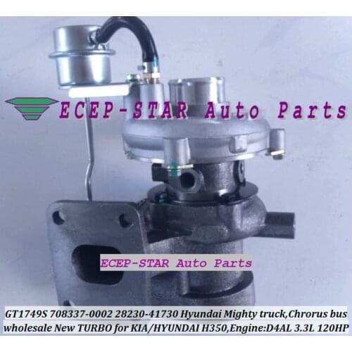 GT1749S 708337 708337-5001S 28230-41720 708337-0001 Turbo For KIA For HYUNDAI H350 Mighty Truck Chrorus Bus 99- D4AL 3.3L 120HP