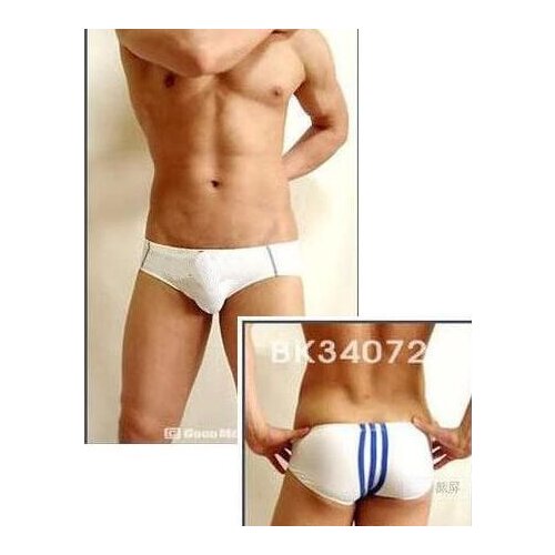 Private customized BOYTHOR Male tight low-waist white triangle swimming trunks sexy swimwear swimming pants quick-drying shorts