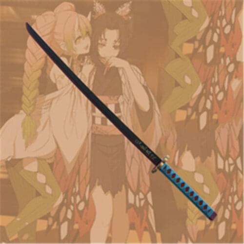 Cosplay Anime Demon Slayer Sword PU Sword Prop Kimetsu no Yaiba Kanroji Mitsuri Satoman Tanjiro 104cm PU Weapon Prop Katana