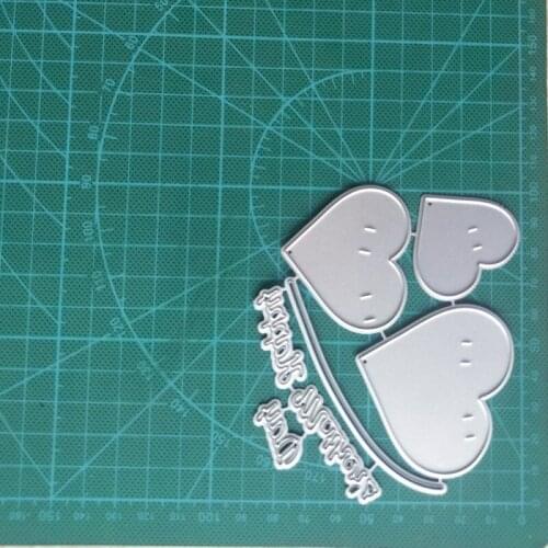 Heart Dies Metal Cutting Dies Letter Decoration for DIY Scrapbooking Craft Card Embossing Die Cut New 2020 Template