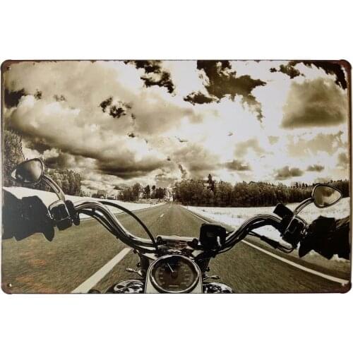 Metal Tin Sign Motorcycle Retro Vintage Decor Metal Tin Signs 12 X 8