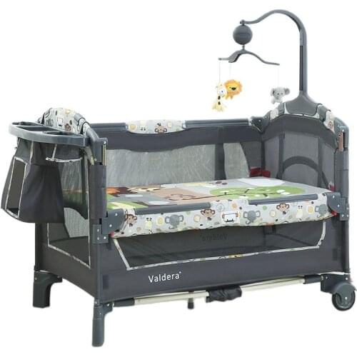 Valdera multifunctional folding baby bed fashion portable game bed 0-3 years baby bed band mosquito net brand cribs