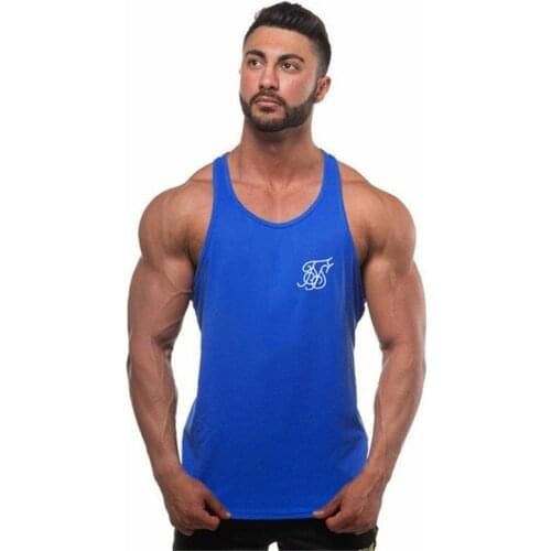 Men 2021Bodybuilding Tank Tops Gym Workout Fitness Cotton Sleeveless shirt Running Clothes Stringer Singlet Male Summer Casual V