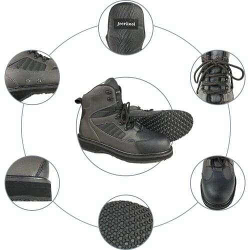 Mens Fishing Wading Boots Breathable Upstream Shoes Outdoor Anti-slip Fly Fishing Waders Rubber Sole Sea Rock fishing Fish Boot