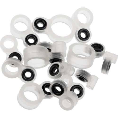 14pcs Silicone Fishing Rod Guides Repair Kit Rod Tip Eye Rings