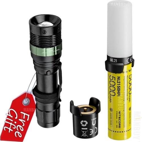 NITECORE 3 in1 21700 Intelligent Battery System NL2150HPi 5000mAh Rechargeable Battery+ MPB21 Powerbank+ML21 High CRI Flashlight