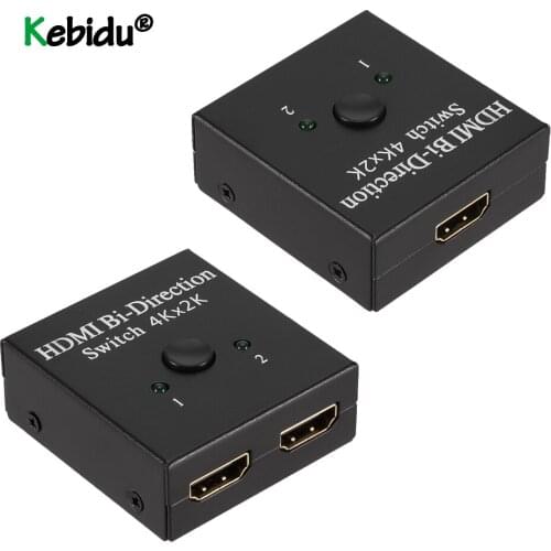 Latest 2 Ports Bi-directional 4K Splitter Switcher 1X2 2X1 Split 1 In 2 Out Amplifier 1080P 4Kx2K HDMI-compatible Switcher