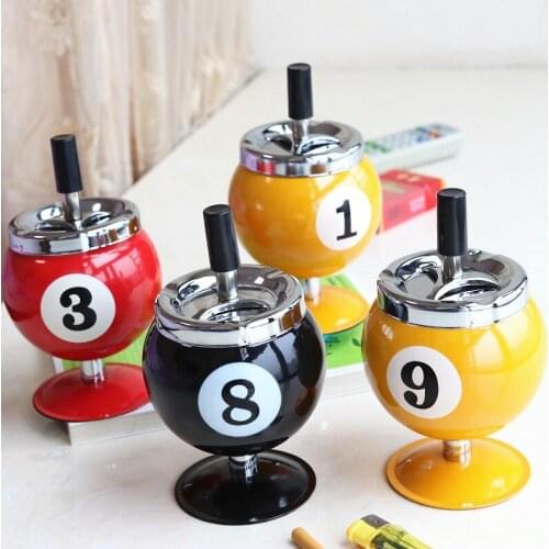New Arrival Billiard Creative Metal Ashtray Colorful Convenience Cost-effective Billiards Accessories