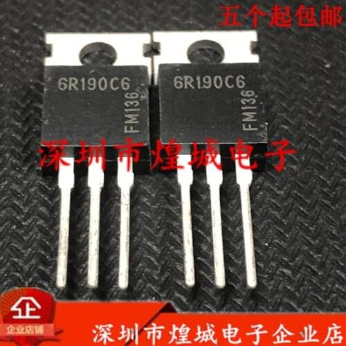 Original 5PCS/ 6R190C6 IPP60R190C6 TO-220 650V 59A
