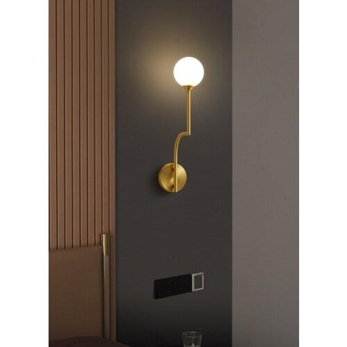 Post-modern luxury bedroom bedside lamp Nordic living room wall lamp creative atmosphere lamps