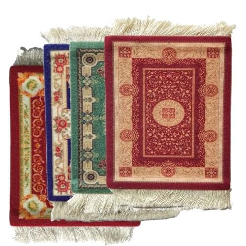 Rectangle Nordic Vintage Woven Tassels Cup Coaster Kitchen Living Room Decoration Table Mat Heat Resistant Coffee Dining Coaster