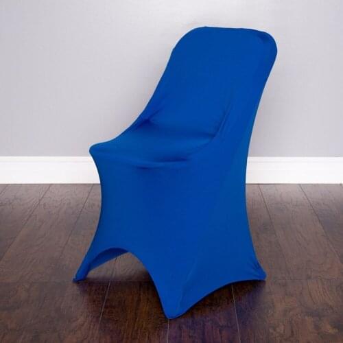 100Pcs Royal Blue Arch Stretch Indoor Chair Cover For Wedding/Party Universal Banquet Hotel Decoration Free Shipping