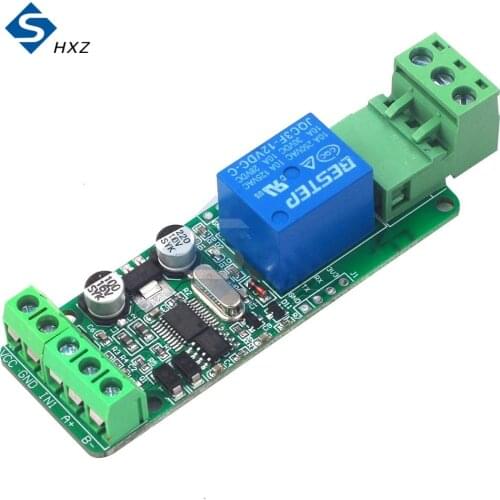 Relay Module Control Switch Input / Output RS485 / TTL UART Communication Interface Modbus RTU 12V 1 Channel Relay Module