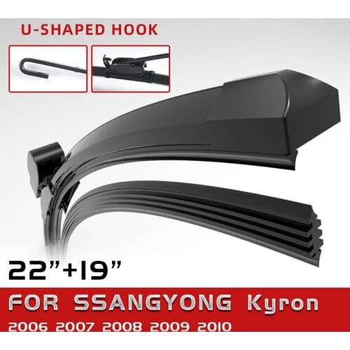 CELANOVA Double Sided Rubber Windscreen Wiper Front Wiper Blades For SSANGYONG Kyron 2006-2010 22"+19"