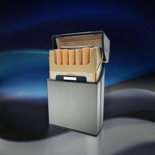 Home Use Light Aluminum Cigar Cigarette Case Tobacco Holder Pocket Box Storage Container 3 Colors Smoking Accessories