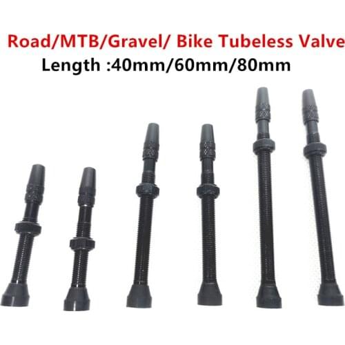 Carbonbeam 2PCS Bicycle Tubeless Tire Presta Valve Brass Core Optional Brass Alloy Stem 40/60/80/100/120mm W/ Alloy Cap & Tool