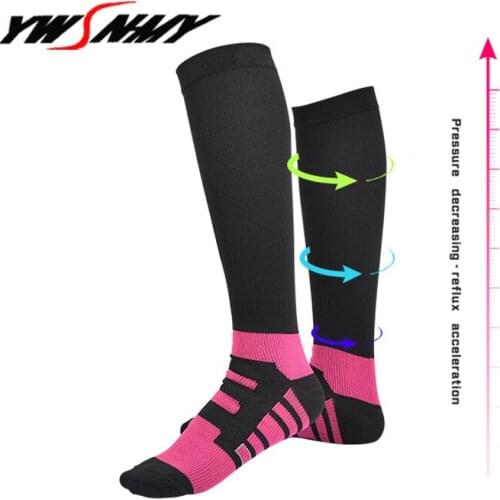 Unisex Compression Socks Women Men Leg Support Stretch Anti Fatigue Pain Relief Knee High Stockings 15-20 mmHg Graduated Socks