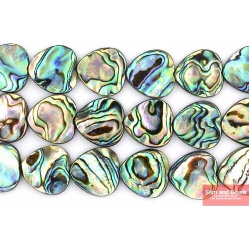 High Quality Heart Abalone Shell Beads for Jewelry Making Strand 7.5" for Bracelet Necklace Making HOAB01