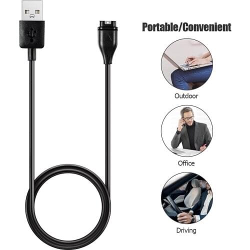 1m USB Charging Cable Charger for Garmin Fenix 5/5 Plus/5X/5X Plus/5S/5S Plus Forerunner945/935/245/245M/45/45S Approach X10/X40