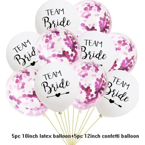 10pcs To Be Bride Latex Balloon Wedding Party Confetti Baloon Set Hen Night Bachelorette Party Decoration Team Bridal Decoration