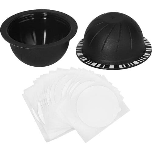 230ml Coffee Capsule Filter Cup with Disposable Aluminum Foil Accessory for Nespresso Vertuo friendly Coffee Accessories Reusabl