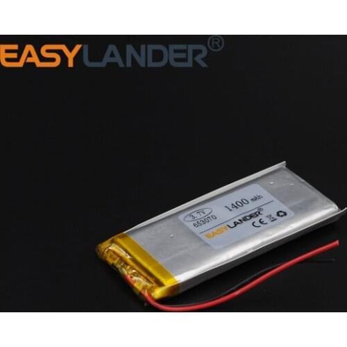 3.7V 1400mAh 653070 Rechargeable li-Polymer Li-ion Battery For MP3 Mp4 PAD DIY bluetooth GPS Vedio Tablet PC mobile GPS