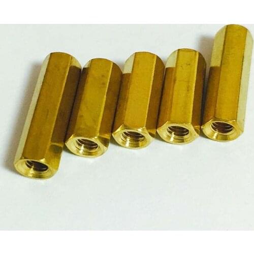 5PCS Hexagon Pillars Cu Stud Motherboard Copper Column Isolation Chassis Copper Column Copper column nuts M4 * 25 mm