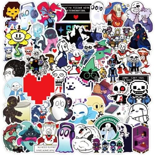 50pcs/pack Undertale Hot Games Lable Stickers For Cars Motorcycles Childrens toys Decal Luggage Skateboards Computer Box