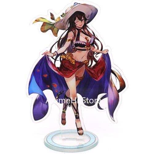 Anime Granblue Fantasy Action Figure Cosplay Toys GBF Lyria Narmaya Rosetta Acrylic Figures Stand Model Dolls 15cm