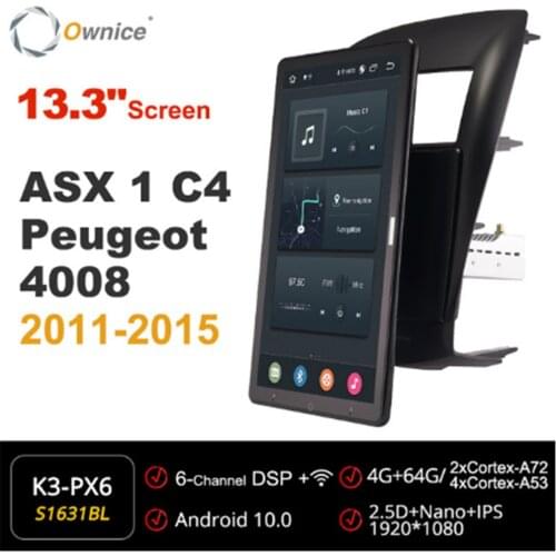 Ownice 1080P Android 10.0 Car Radio ForMitsubishi ASX 2011 2012 2013 2014 Video Auto Multimedia head Unit 13.3" IPS Rotatable