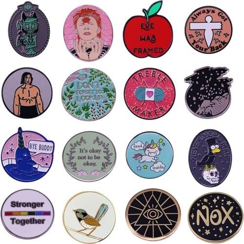 Beautiful Rainbow Hard Enamel Pins Plant Brooches Women Men Lapel Badges Backpack Collar Fashion Jewelry Gifts For Kids Friend