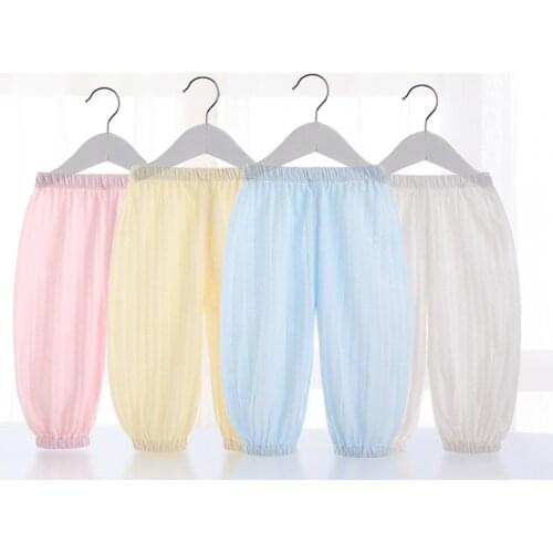 Infant Unisex Anti-mosquito Trouser Spring Children Solid Boy Harem Pant Sweat-absorbent Breathable Casual Girl Pants