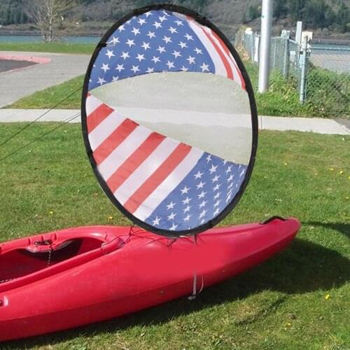 US Flag Foldable Transparent Window Wind Sail Paddle Board Sailing Canoe Stroke Rowing Boats for Kayak Canoe Inflatable Boat