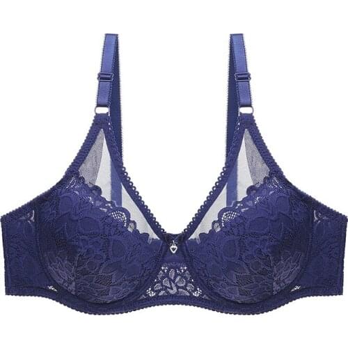 Deep V Sexy Underwear Comfort Plus Size Bras for Women Ultrathin Lace Bra Fashion Female Bralette Big Size Lingerie Brassiere