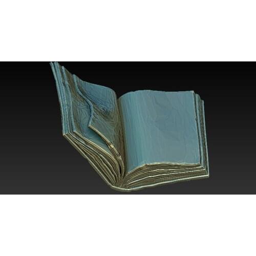 Book 3D model for cnc or 3D printers in STL file format