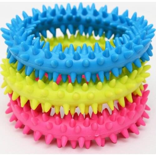 Dog Biting Ring Toy Dog Soft Rubber Molar Toy Pet Bite Cleaning Tooth Toy Increase The Intelligence Of Pets Tool