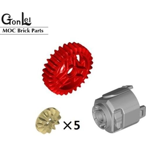 4-16Kits/lot MOC Technology Building Block Compatible with 65413 + 65414 New Gear Differential High-Tech Cars Parts EV3 DIY Toys