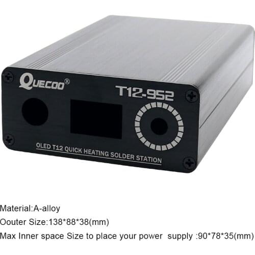 Injected mold table box enclosure case Alumium alloy shell for Digital soldering station DIY kits for OLED 952 station