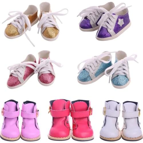 Doll Shoes High-top Boots Clothes Accessories For 18 Inch American&43 Cm Born Baby Generation Girls Russian DIY Toy Gift