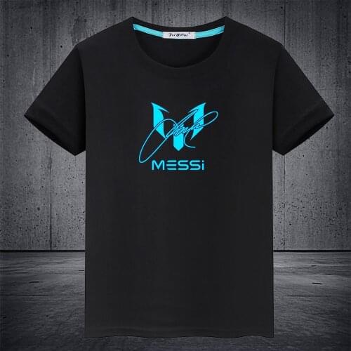 2020 Hot Football Star Messi 10 Sport number Luminous Kids T-Shirts Boy Girl Fluorescent Short Sleeves T shirt Baby Cotton Tops