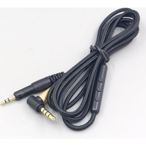 LN007499 300pcs With Mic Remote Headphone Earphone Cable For Audio Technica ATH-M50x ATH-M40x ATH-M60X ATH-M70X