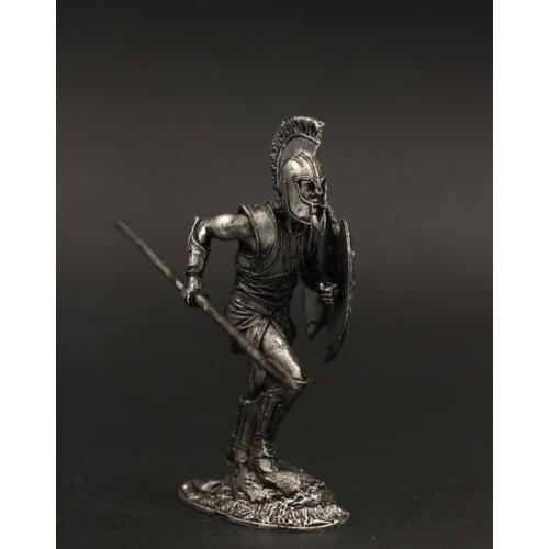 1:32 Scale 54mm Tin Metal Ancient Greek Mythology Achilles Static Exquisite Roman Soldiers Statue Model Gift Collection