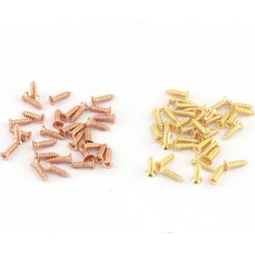 4mm Rose Gold Metal Woodworking Screw Hardware Round Head Screws Fastener Hinge Cupboard Cabinet Furniture Door Latch Decorative
