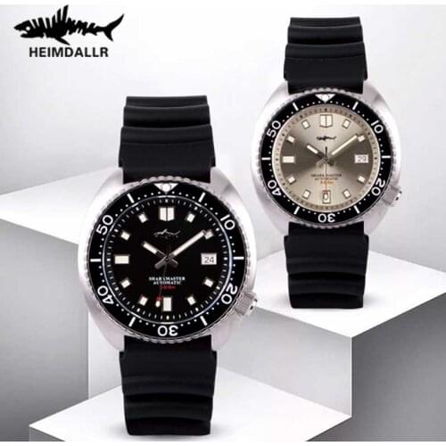 HEIMDALLR Mechanical Watch Men NH35 Automatic Watches Diver 200m Waterproof 316L Steel Dive Watch C3 Luminous Ceramic Bezel