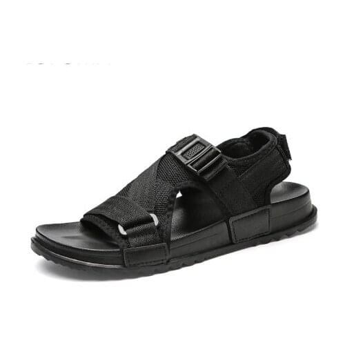 Men shoes 2020 Gladiator Mens Sandals Roman Men Shoes Summer Flip Flops Gray Black Flat Sandals Large