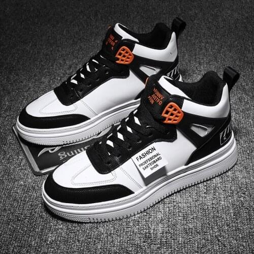 Men PU Leather Skateboarding Shoes Superstar Sneakers Thick Sole Top Boots Male Sport Shoe Zapatillas Hombre Mens Footwear