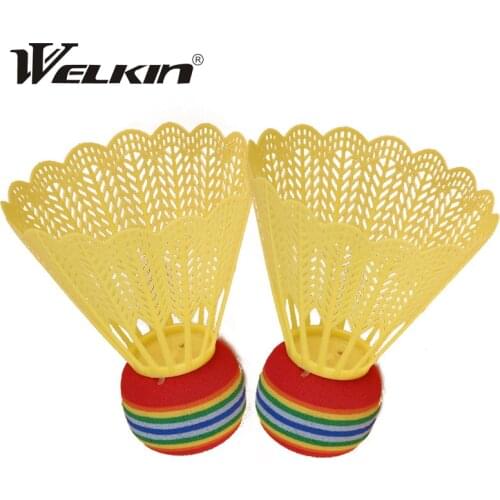 10 pcs in Pack EVA Head Badminton Rainbow Ball Indoor and Outdoor Badminton Transparent Super Strong Nylon balls for Children