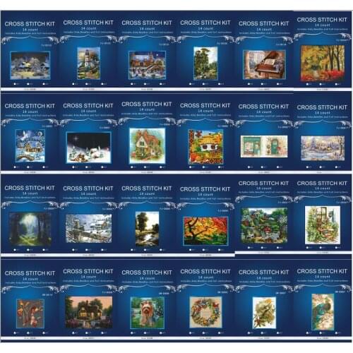 Oneroom embroidery diy similar anchor dmc cross stitch kit aida 14ct count print canvas stitches embroidery needlework 8