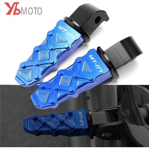 Motorcycle CNC Foot Pegs Rear Passenger Footrests Fit For Yamaha MT07 MT 07 MT-07 2014-2019 2020 With Laser Logo