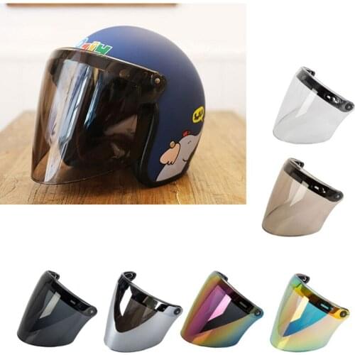 G99F 3-Snap Helmet Peak Lens Sun Shade Shield Wear Resistant for 3/4 Motorcycle Open Face Helmet Visor